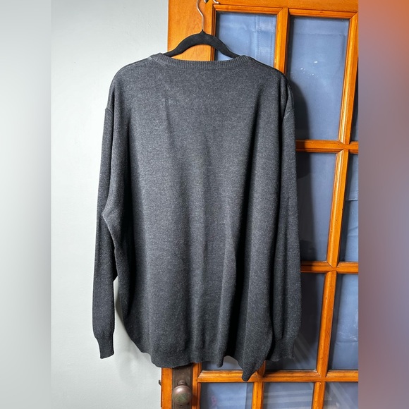 GIONFRIDDO Men’s Pullover Gray Sweater, 50% Merino WOOL  (XXXL) - Picture 5 of 6